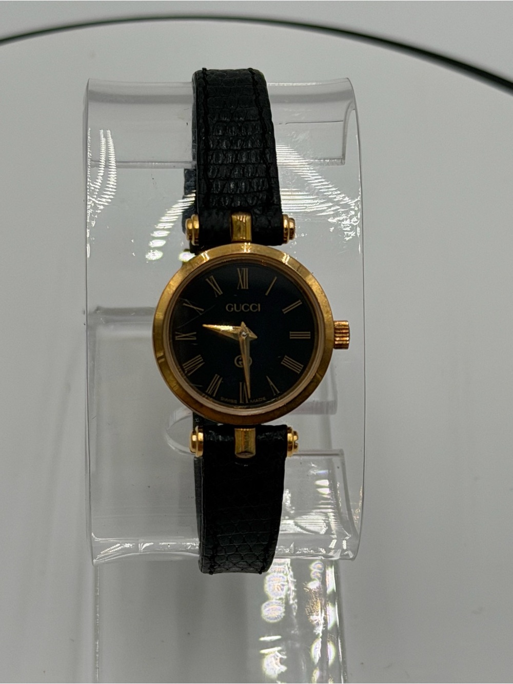 Vintage Gucci 3000L Black Sherry Web Watch